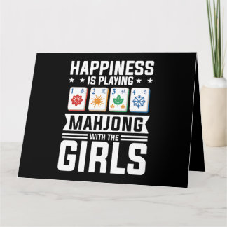 Tarjeta La gracia del Mahjong para las mujeres es jugar al