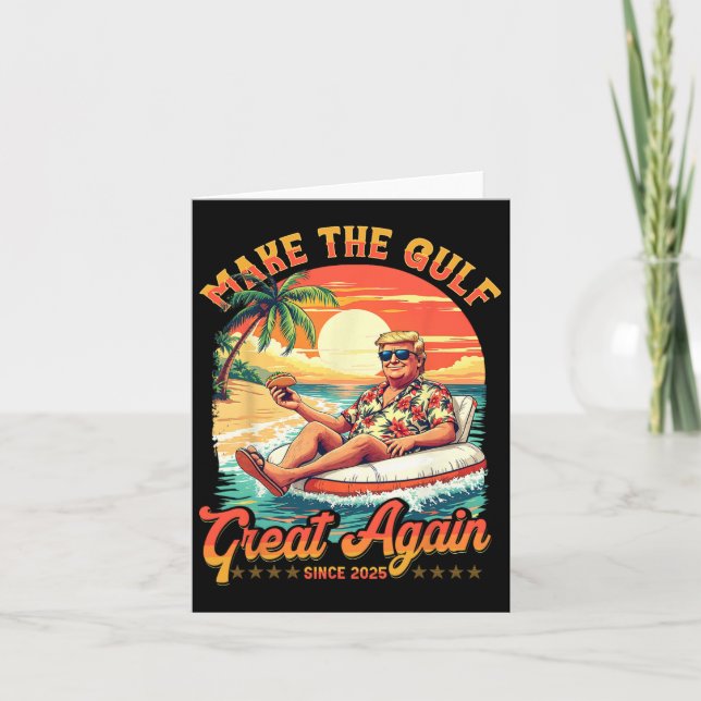 Tarjeta La graciosa camiseta de Trump hace del Golfo un gr (Anverso)