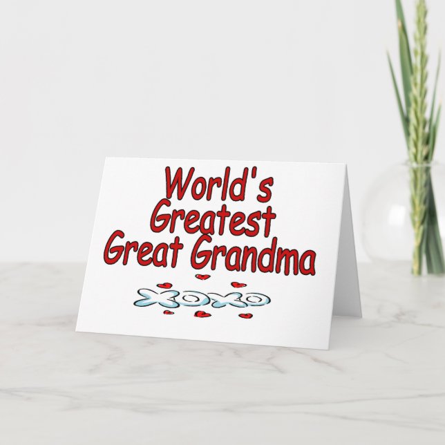 Tarjeta La gran abuela más grande del mundo (Anverso)