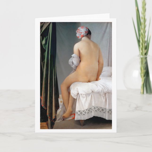 Tarjeta La gran breña (mujer sentada), Dominique Ingres (Anverso)