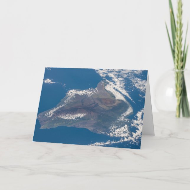 Tarjeta La Gran Isla De Hawaii Y Sus Montañas (Anverso)