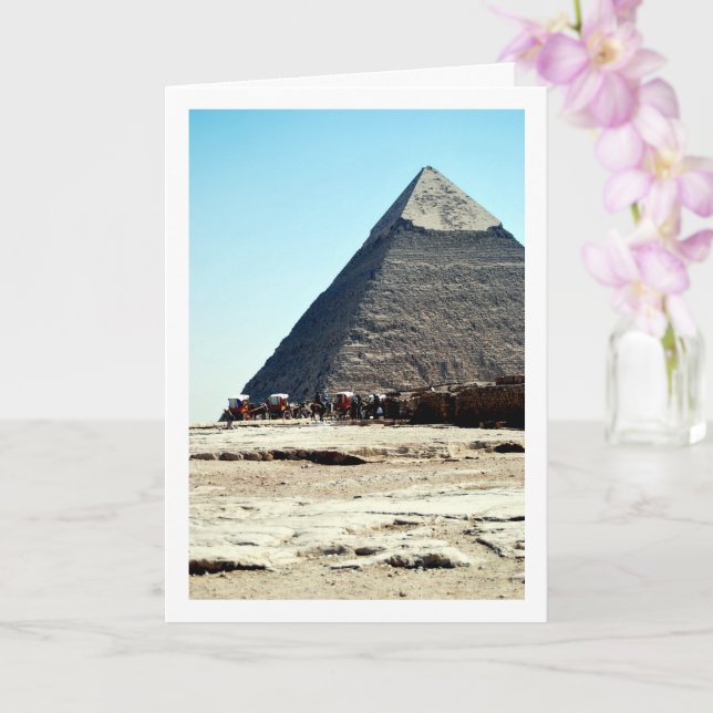 Tarjeta La Gran Pirámide De Giza, El Cairo, Egipto (Orquídea)
