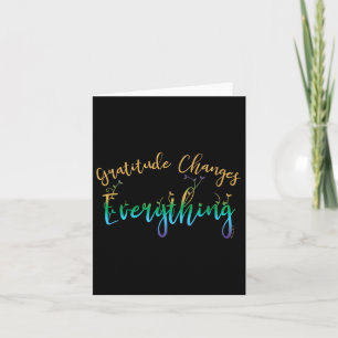 Tarjeta La Gratitud Cambia Todo Lo Motivacional Positivo