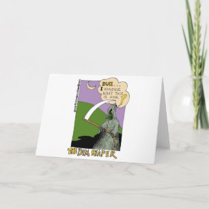 Tarjeta La Guadaña Tenebrosa Regalos Divertidos de Dibujos