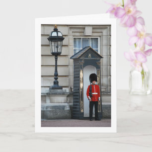 Tarjeta La guardia reina del Palacio de Buckingham en la c