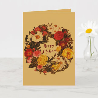 Tarjeta La guerra del equinoccio de otoño en Mabon con el