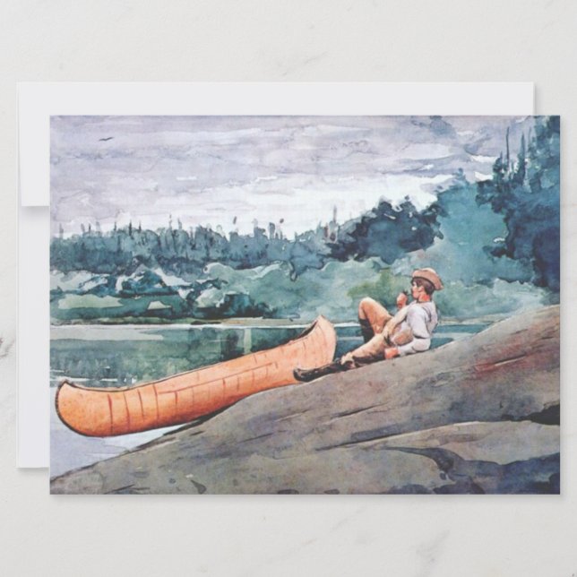 Tarjeta La Guía para la Naturaleza (de Winslow Homer) (Anverso)
