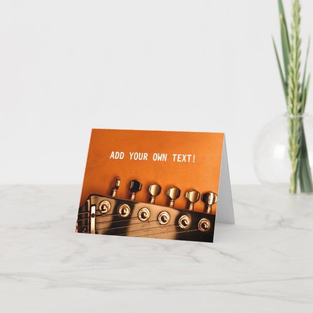 Tarjeta La guitarra AÑADE SU PROPIO TEXTO (Anverso)