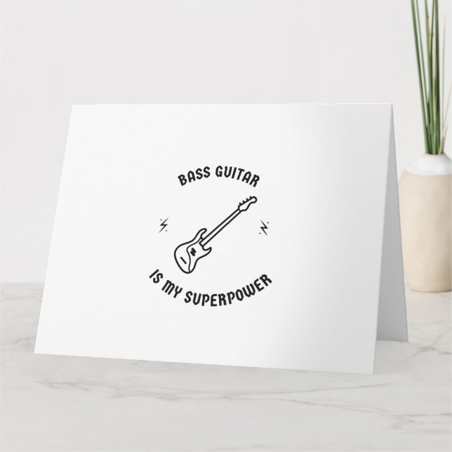 Tarjeta La guitarra del trasero es mi superpoder (Anverso)