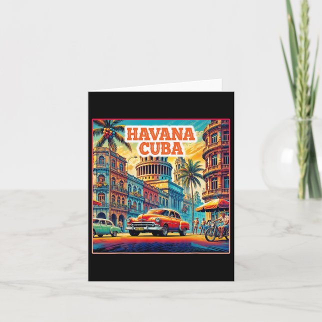 Tarjeta La Habana Cuba Camisetas viaje de familia viaje de (Anverso)