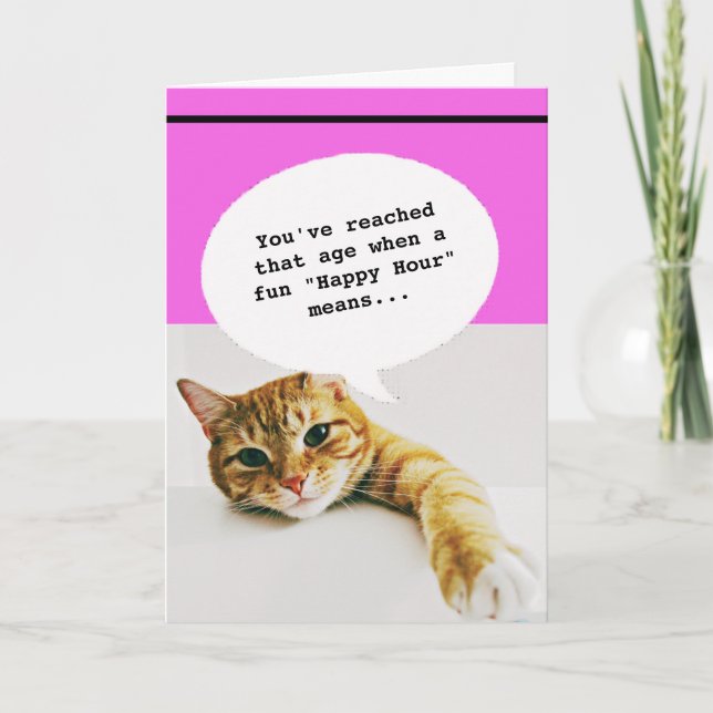 Tarjeta La hermana de Happy Hour se vuelve la vieja tarjet (Anverso)