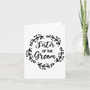 Tarjeta La Hermana Del Día De La Boda De Groom Fiesta Sis