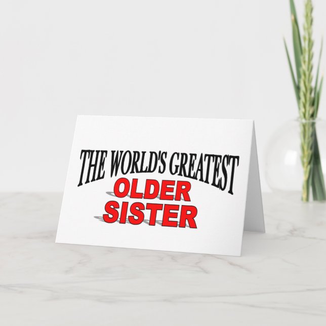 Tarjeta La hermana mayor del mundo (Anverso)