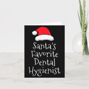 Tarjeta La higienista dental favorita de Santa - Navidad d
