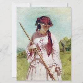 Tarjeta La hija del granjero (belleza rural)