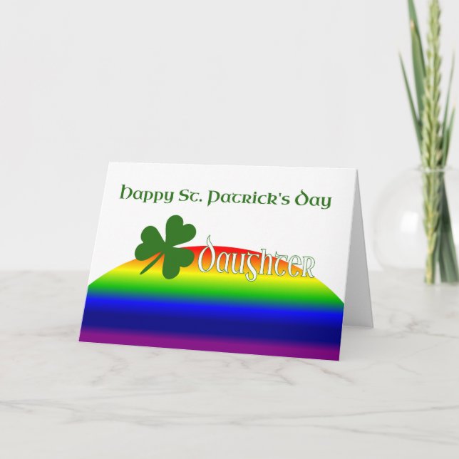 Tarjeta La hija feliz Día de San Patricio (Anverso)