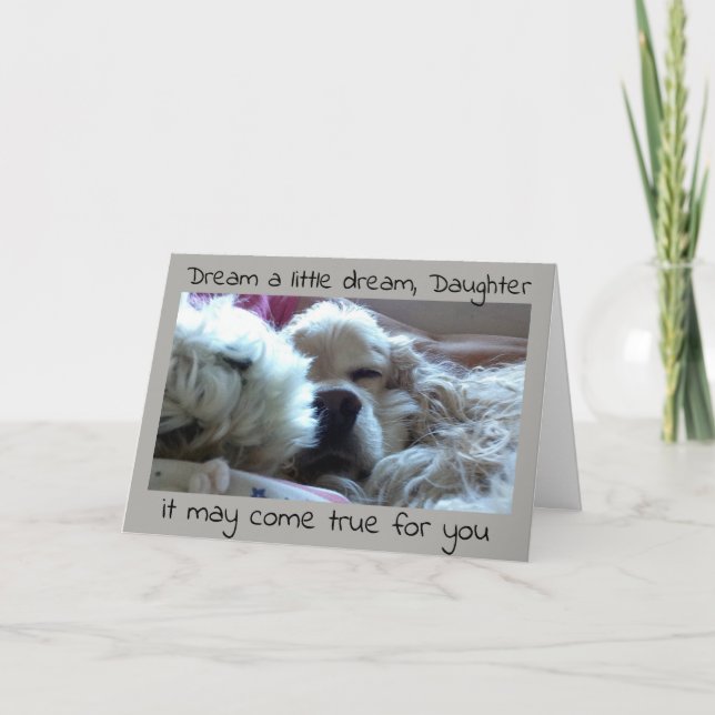 TARJETA *LA HIJA* GRADUADA SUEÑA Y PUEDE HACERSE REALIDAD (Anverso)