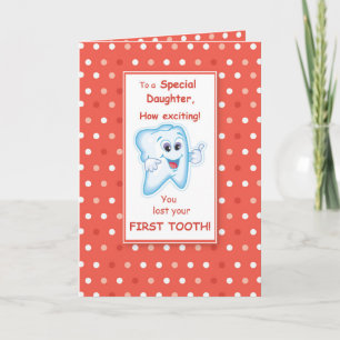 Tarjeta La hija perdió la primera felicitación dental, Nar