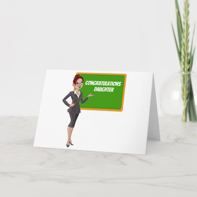 TARJETA ***LA HIJA SE CONVIERTE EN MAESTRA*** FELICITACION (Anverso)