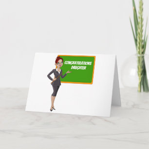 TARJETA ***LA HIJA SE CONVIERTE EN PROFESORA*** FELICITACI