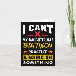 Tarjeta La Hija Tiene Práctica De Biatlón Comportamiento D