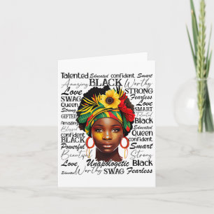 Tarjeta La historia negra africana de las damas afroameric