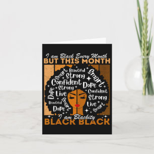 Tarjeta La historia negra de la afro Chica cada mes