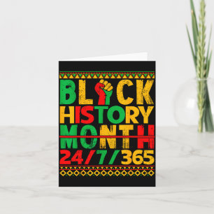 Tarjeta La historia negra es la historia americana hombres
