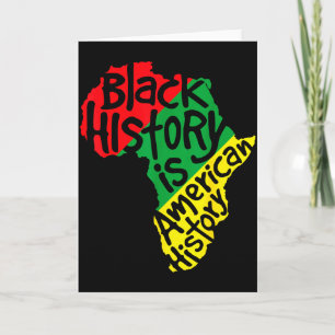Tarjeta La historia negra es la historia americana Mapa de