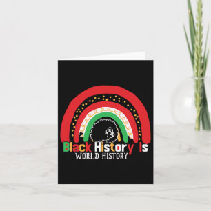 Tarjeta La historia negra es la historia mundial el mes de