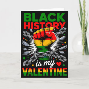 Tarjeta La historia negra es mi día de San Valentín rompie
