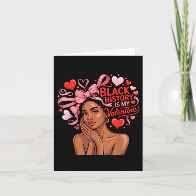 Tarjeta La historia negra es mi mes de San Valentín Día de (Anverso)