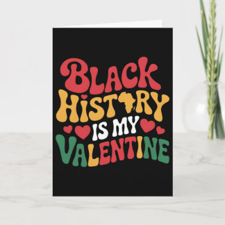 Tarjeta La historia negra es mi mes de San Valentín hombre