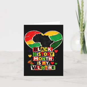 Tarjeta La historia negra es mi orgullo del corazón afro d