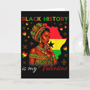 Tarjeta La historia negra es mi valentín Mes de la histori