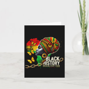 Tarjeta La historia negra rompe cada cadena de la historia