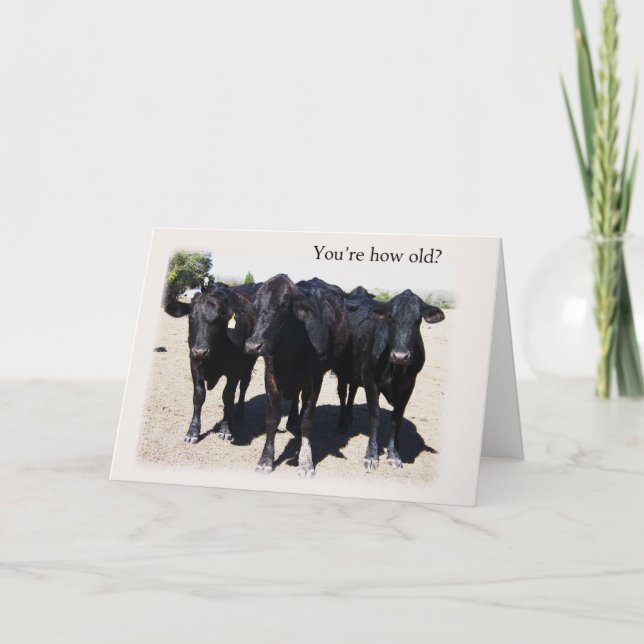 Tarjeta La humorística carta de cumpleaños "envejeciendo"  (Anverso)