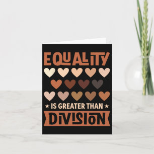 Tarjeta La Igualdad Decimoctava Es Mayor Que La División A