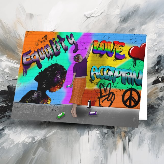 Tarjeta La igualdad, el amor y la aceptación dibujan el ar (Subido por el creador)