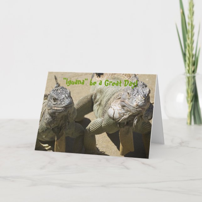 Tarjeta ¡La "iguana" sea un gran día! (Anverso)