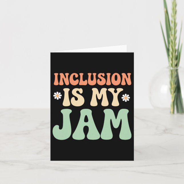 Tarjeta La inclusión es mi Jam Autism Awareness 1 (Anverso)