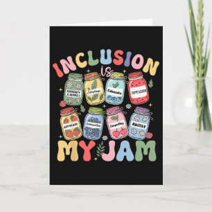 Tarjeta La inclusión es mi jam Sped Teacher Educación Espe