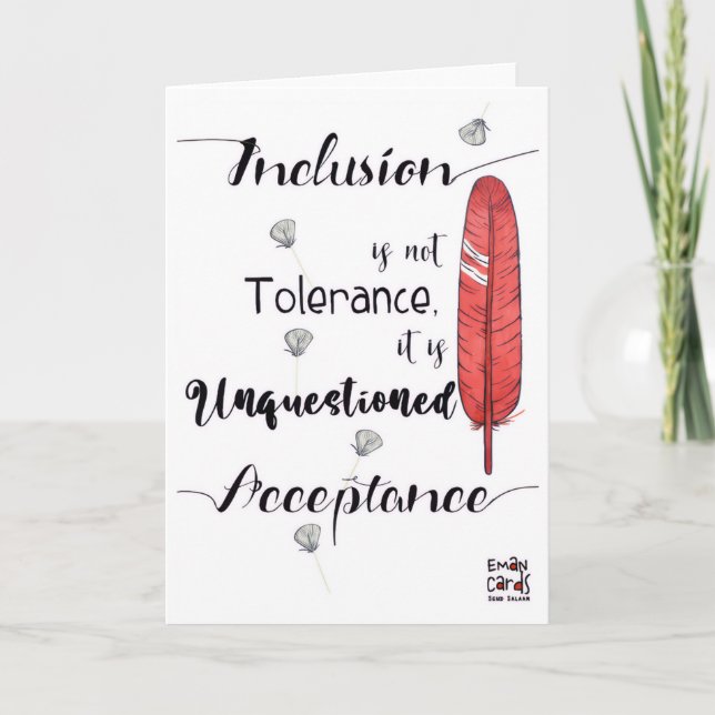 Tarjeta La inclusión importa - Aceptación (Anverso)