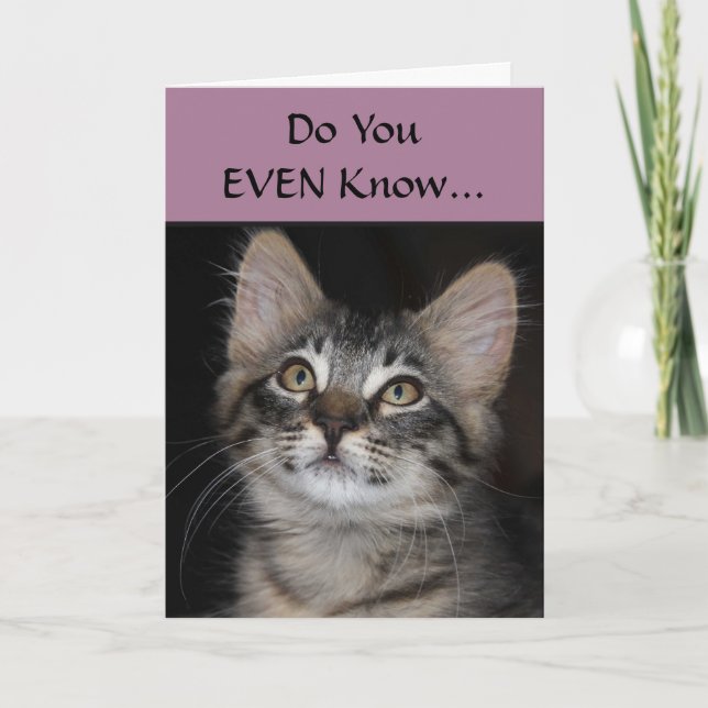 Tarjeta La inocencia de gatitos que te amo carta (Anverso)