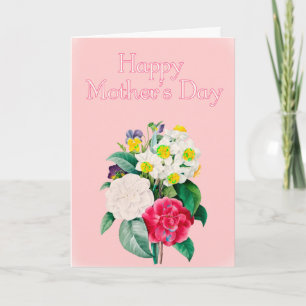Tarjeta La inventiva travesía floral rosa feliz día de la 