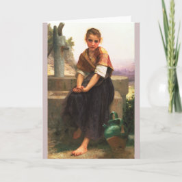 Tarjeta La jarra rota de Bouguereau