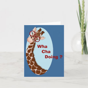 Tarjeta La jirafa quiere conocer Notecard