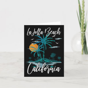Tarjeta La Jolla Beach California Palm Tree Summer Family