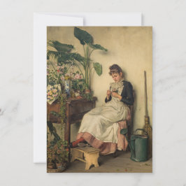 Tarjeta La joven florista (por Carl Zewy)