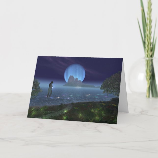 Tarjeta La joya azul, de Steven Vincent Johnson (Anverso)